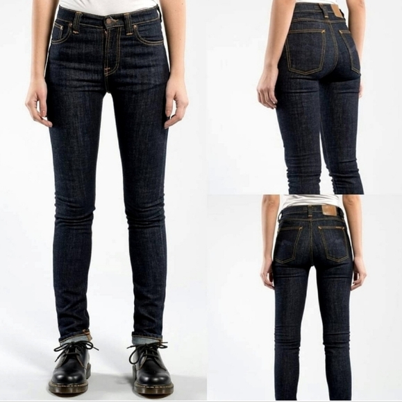 NEW NUDIE Jeans High Kai Organic Recycled Cotton W26 - Picture 2 of 7